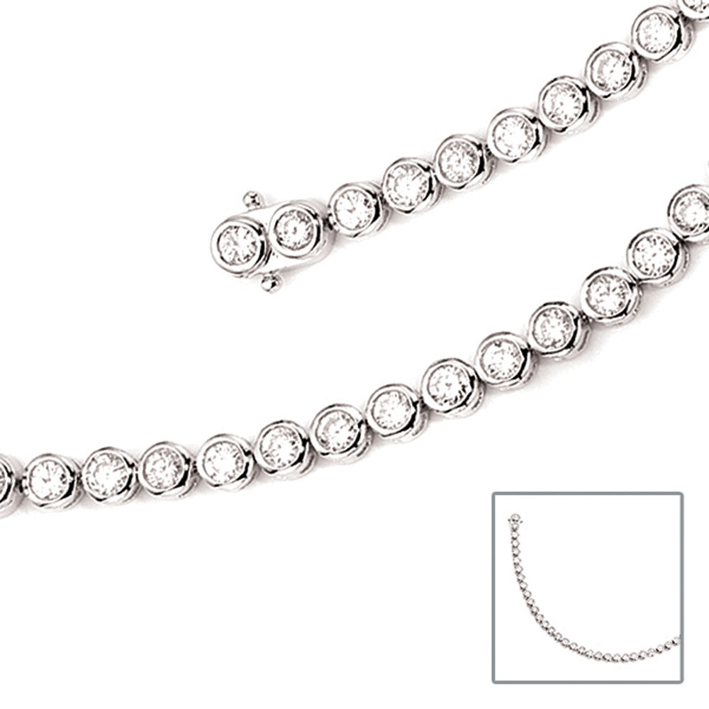 Armband 925 Sterling Silber rhodiniert 42 Zirkonia 19 cm Kastenschloss