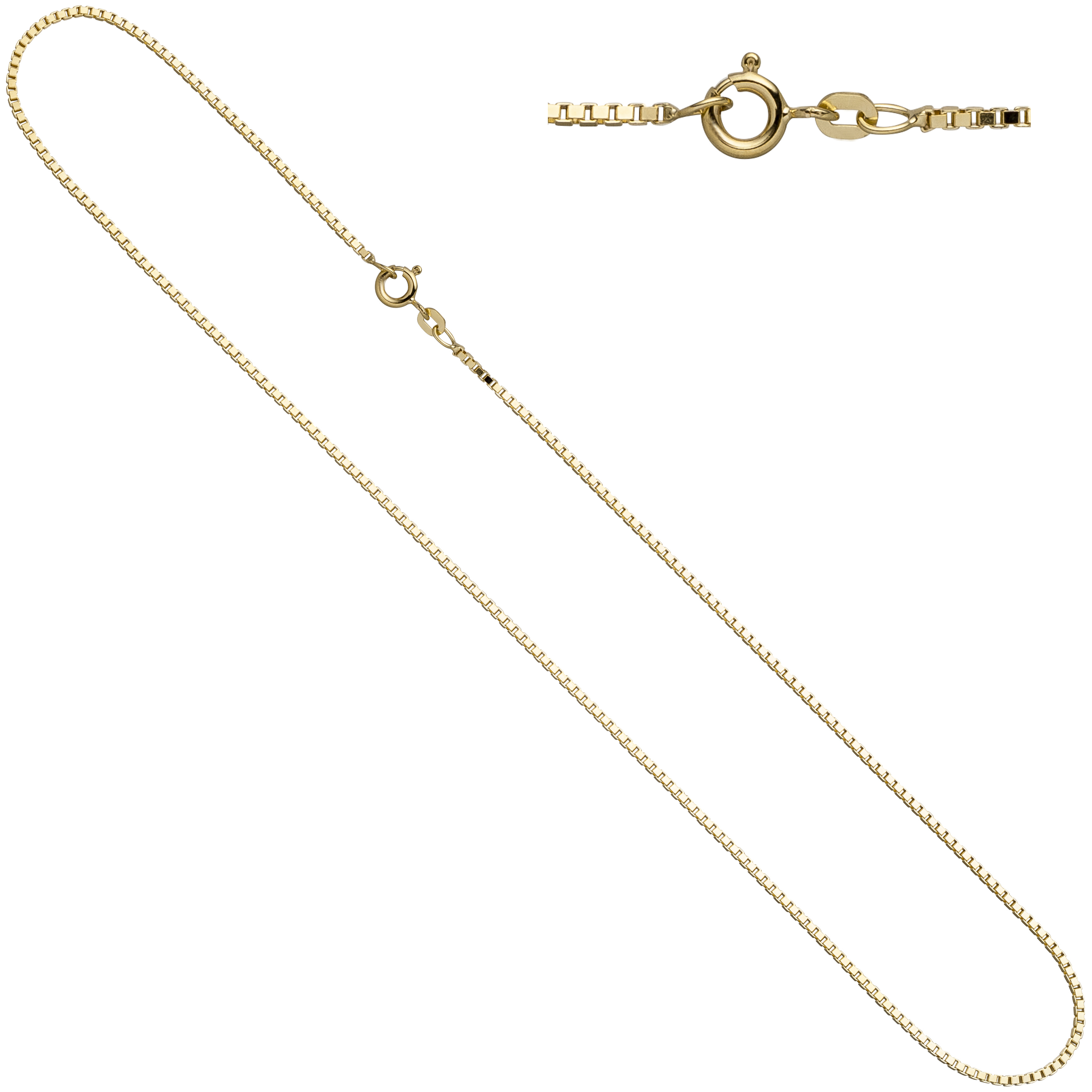 Venezianerkette 333 Gelbgold 1,0 mm 38 cm Gold Kette Halskette Federring
