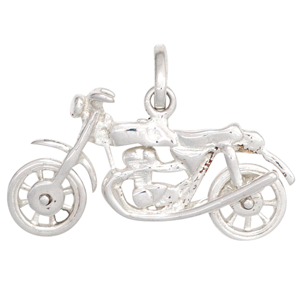 Kinder Anhnger Motorrad 925 Sterling Silber rhodiniert